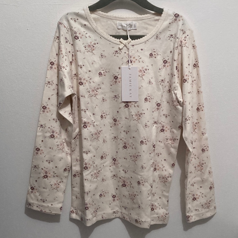 Jamie Kay 7yrs Cream Floral Top. NWT